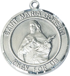 [8208RDSS] Sterling Silver Saint Maria Goretti Medal