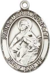 [8208SSY] Sterling Silver Saint Maria Goretti Medal - With Box