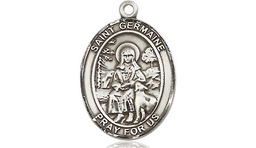 [8211SS] Sterling Silver Saint Germaine Cousin Medal