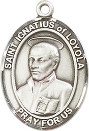 [8217SSY] Sterling Silver Saint Ignatius of Loyola Medal - With Box