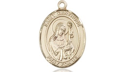 [8219GF] 14kt Gold Filled Saint Gertrude of Nivelles Medal