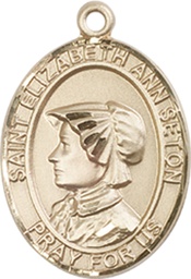 [8224GF] 14kt Gold Filled Saint Elizabeth Ann Seton Medal