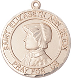 [8224RDGF] 14kt Gold Filled Saint Elizabeth Ann Seton Medal