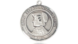 [8224RDSS] Sterling Silver Saint Elizabeth Ann Seton Medal