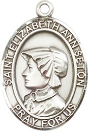 [8224SSY] Sterling Silver Saint Elizabeth Ann Seton Medal - With Box