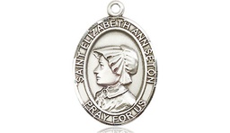 [8224SSY] Sterling Silver Saint Elizabeth Ann Seton Medal - With Box