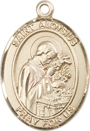 [8225GF] 14kt Gold Filled Saint Aloysius Gonzaga Medal