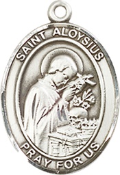[8225SS] Sterling Silver Saint Aloysius Gonzaga Medal