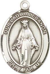[8229SS] Sterling Silver Our Lady of Lebanon Medal