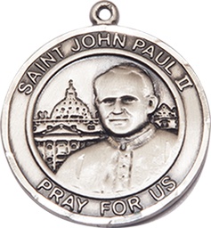 [8234RDSS] Sterling Silver Saint John Paul II Medal