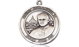 [8234RDSS] Sterling Silver Saint John Paul II Medal