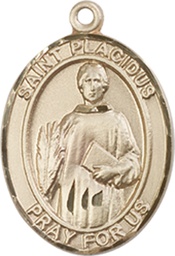 [8240GF] 14kt Gold Filled Saint Placidus Medal