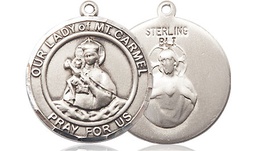 [8243RDSS] Sterling Silver Our Lady of Mount Carmel Medal