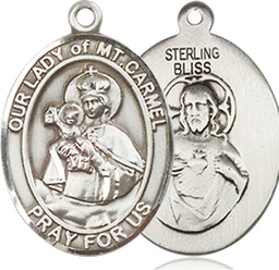 [8243SS] Sterling Silver Our Lady of Mount Carmel Medal