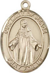 [8245GF] 14kt Gold Filled Our Lady of Peace Medal