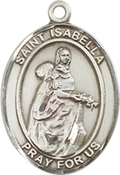 [8250SS] Sterling Silver Saint Isabella of Portugal Medal