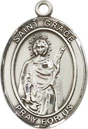 [8255SS] Sterling Silver Saint Grace Medal