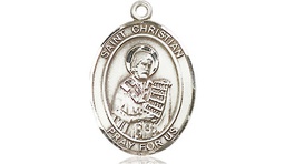 [8257SS] Sterling Silver Saint Christian Demosthenes Medal