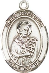[8257SS] Sterling Silver Saint Christian Demosthenes Medal