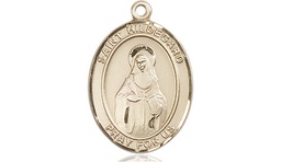 [8260GF] 14kt Gold Filled Saint Hildegard von Bingen Medal