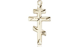 [0250KT] 14kt Gold Saint Andrew Cross Medal