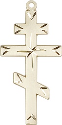 [0251KT] 14kt Gold Cross Medal
