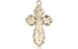 [0256KT] 14kt Gold Saint Olga Cross Medal