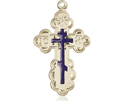 [0257EKT] 14kt Gold Saint Olga Cross Medal