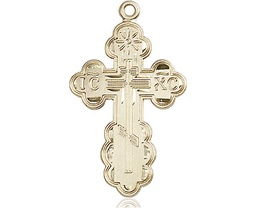 [0257KT] 14kt Gold Saint Olga Cross Medal