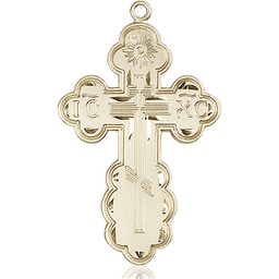 [0258KT] 14kt Gold Saint Olga Cross Medal