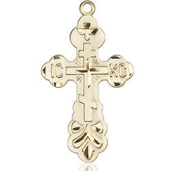 [0260KT] 14kt Gold Cross Medal