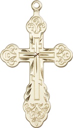 [0262KT] 14kt Gold Vladimir Cross Medal