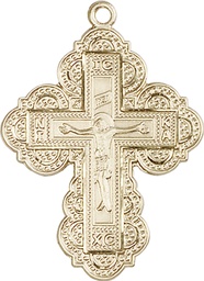 [0266KT] 14kt Gold Irene Cross Medal