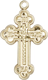 [0272KT] 14kt Gold Russian Cross Medal