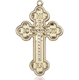 [0274KT] 14kt Gold Cross Medal