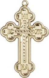 [0274KT] 14kt Gold Cross Medal