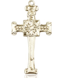 [0479YKT] 14kt Gold Cross Medal