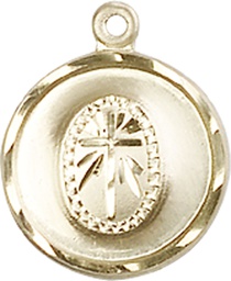 [0601YKT] 14kt Gold Cross Medal