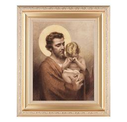 [HI-138-8040] 8" X 10" Saint Joseph Print Under Glass
