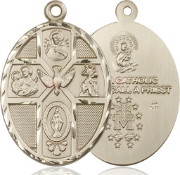 [0680KT] 14kt Gold 5-Way Holy Spirit Medal