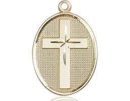 [0783KT] 14kt Gold Cross Medal