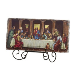 [D1020] Last Supper Adams 10.5" W Tile Plaque