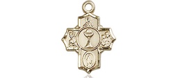 [0890KT] 14kt Gold Communion 5-Way Medal