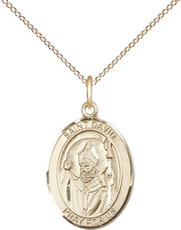 [8027GF/18GF] 14kt Gold Filled Saint David of Wales Pendant on a 18 inch Gold Filled Light Curb chain
