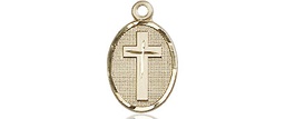 [0983KT] 14kt Gold Cross Medal