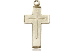 [1529KT] 14kt Gold Cross Medal