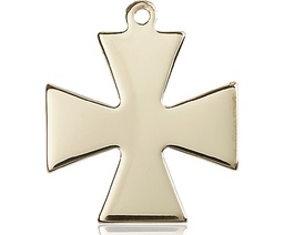 [2043KT] 14kt Gold Surfer Cross Medal