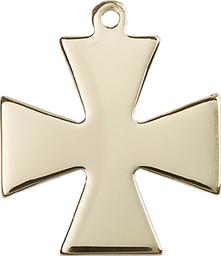 [2043KT] 14kt Gold Surfer Cross Medal