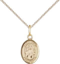 [9133GF/18GF] 14kt Gold Filled Maria Stein Pendant on a 18 inch Gold Filled Light Curb chain