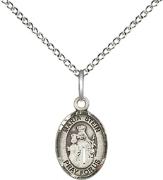 [9133SS/18SS] Sterling Silver Maria Stein Pendant on a 18 inch Sterling Silver Light Curb chain